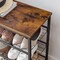 Brown Shoe Rack Adjustable Mesh Shelves Footwear Storage Organizer